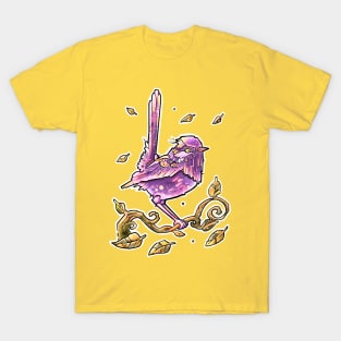 purple pink long tailed bird T-Shirt